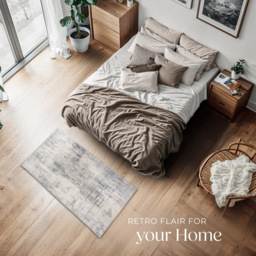 tectake Nadira Non Slip Washable Rug 110 x 60 x 0.6cm - Size: 0.6 x 60 x 110cm - Cream - Wilko - thumbnail 7