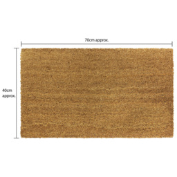 JVL Manor Plain Latex Coir Door Mat 40 x 70cm 2 Pack - Brown - JVL Homewares - Wilko - thumbnail 7