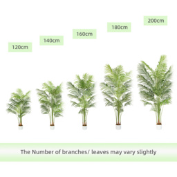 Palm Tree Indoor Artificial Plant 140cm - Size: 140 x 30 x 30cm - Green - MCC - Wilko - thumbnail 6