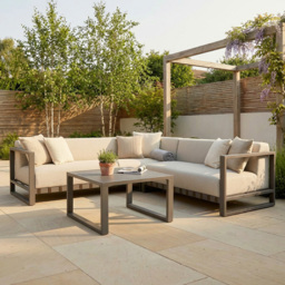 Montana Sofa Set Cream - Size: 5 Seater - Wilko