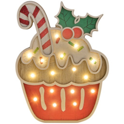 LED Candy Cane Cupcake Decoration Multicolour - Candy Cane Lane - Wilko - thumbnail 4