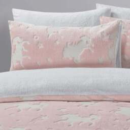 Velosso Double Pink Glow in the Dark Unicorn Duvet Set - Wilko - thumbnail 4