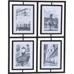 Alston Multi Aperture Metal Photo Frame Black 47.8cm - Wilko - thumbnail 1