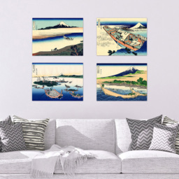Artery8 Hokusai Views Mount Fuji Tago Bay Tama River Island Wall Art Print 30 x 41cm 5 Pack - Size: 40.5 x 30.5 x 0.3cm - Multi - Wilko - thumbnail 3