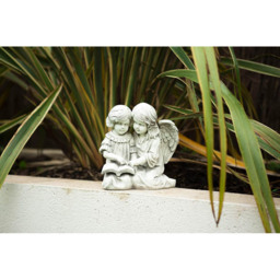 Marco Paul Lying Girl and Boy Reading Statue Garden Ornament - Size: 30 x 10 x 10cm - White - Wilko - thumbnail 7