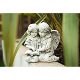 Marco Paul Lying Girl and Boy Reading Statue Garden Ornament - Size: 30 x 10 x 10cm - White - Wilko - thumbnail 5