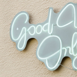 Good Vibes Neon Light Sign - White - Size: 60 x 48 x 2 cm - Wilko - thumbnail 6