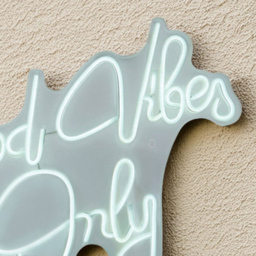Good Vibes Neon Light Sign - White - Size: 60 x 48 x 2 cm - Wilko - thumbnail 7
