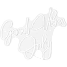 Good Vibes Neon Light Sign - White - Size: 60 x 48 x 2 cm - Wilko - thumbnail 5