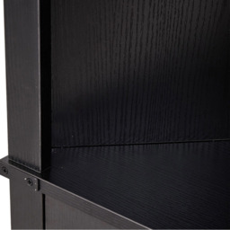 Living and Home Single Door 3 Shelf LED Wooden Wine Cabinet with Speakers and Remote - Size: 171.5 x 50 x 30.5cm - Black - Wilko - thumbnail 6
