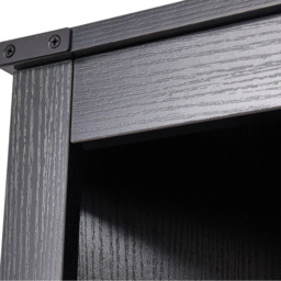 Living and Home Single Door 3 Shelf LED Wooden Wine Cabinet with Speakers and Remote - Size: 171.5 x 50 x 30.5cm - Black - Wilko - thumbnail 4