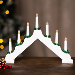 Marco Paul LED White Candle Bridge - Size: 40.5 x 31 x 8cm - Wilko