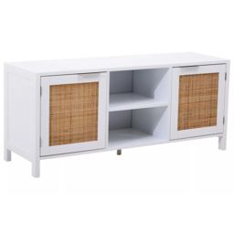 Interiors by Premier Sherman 2 Door 2 Shelf White Media Unit - Size: 120 x 38 x 52cm - Wilko - thumbnail 3
