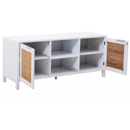Interiors by Premier Sherman 2 Door 2 Shelf White Media Unit - Size: 120 x 38 x 52cm - Wilko - thumbnail 5