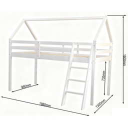 Kidsaw Jinsen Mid Sleeper Single Bed - White - Wilko - thumbnail 7