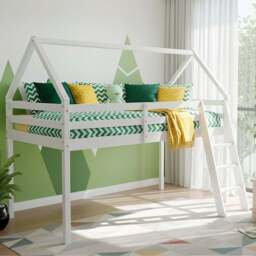 Kidsaw Jinsen Mid Sleeper Single Bed - White - Wilko