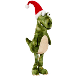 Marco Paul Green Festive Dinosaur - Size: 60 x 30 x 30cm - Wilko