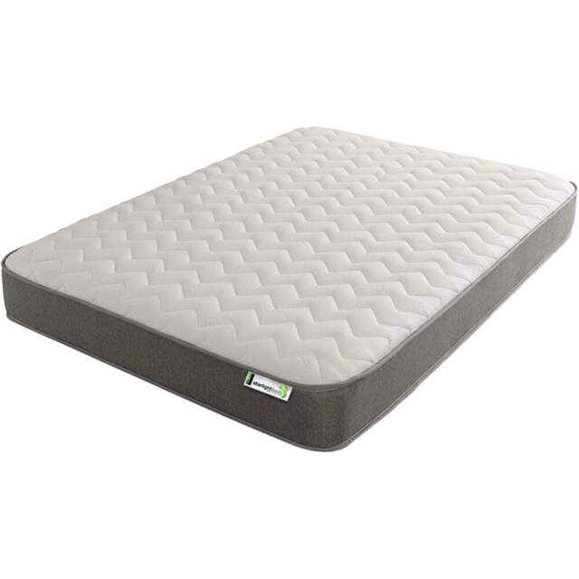 Starlight Beds European Double Grey Zig Zag Hybrid Memory Foam and Open Coil Spring Mattress - Wilko - image 1