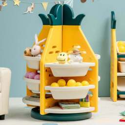Costway Pineapple Toy Storage Organiser - Size: 100 x 58 x 36cm - Multi - Wilko
