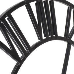 Living and Home Black Roman Vintage Round Metal Wall Clock 42cm - Size: 41 x 42 x 5cm - Wilko - thumbnail 5