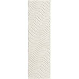 Desire Rugs Aya Cream Embossed Waves Rug 60 x 220cm - Wilko - thumbnail 1