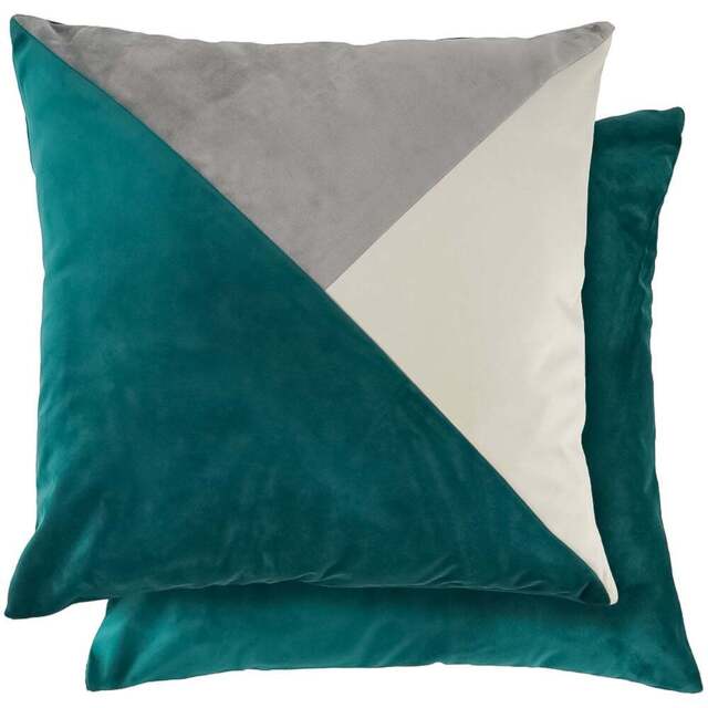 Serene Picasso Emerald Cushion Cover 43 x 43cm - Green - Wilko - image 1