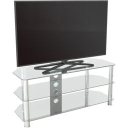 AVF Classic 3 Shelf Clear and Chrome Corner TV Stand - AVF Group Ltd - Wilko - thumbnail 6