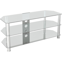 AVF Classic 3 Shelf Clear and Chrome Corner TV Stand - AVF Group Ltd - Wilko - thumbnail 3