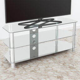 AVF Classic 3 Shelf Clear and Chrome Corner TV Stand - AVF Group Ltd - Wilko