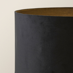 ValueLights Marissa Black Velvet Shade Black Ball LED Floor Lamp - Size: 145 x 45 x 45cm - Wilko - thumbnail 4