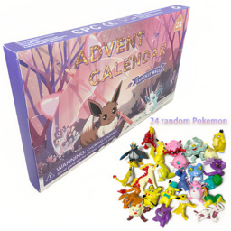Jaoyeh Eevee Pokemon Christmas Advent Calendar - Size: 37.5 x 23 x 3cm - Purple -  Pokémon - Wilko - thumbnail 4
