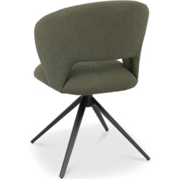Bentley Designs Stella Green Boucle Fabric Swivel Chair - Size: 83 x 57 x 61cm - Wilko - thumbnail 5