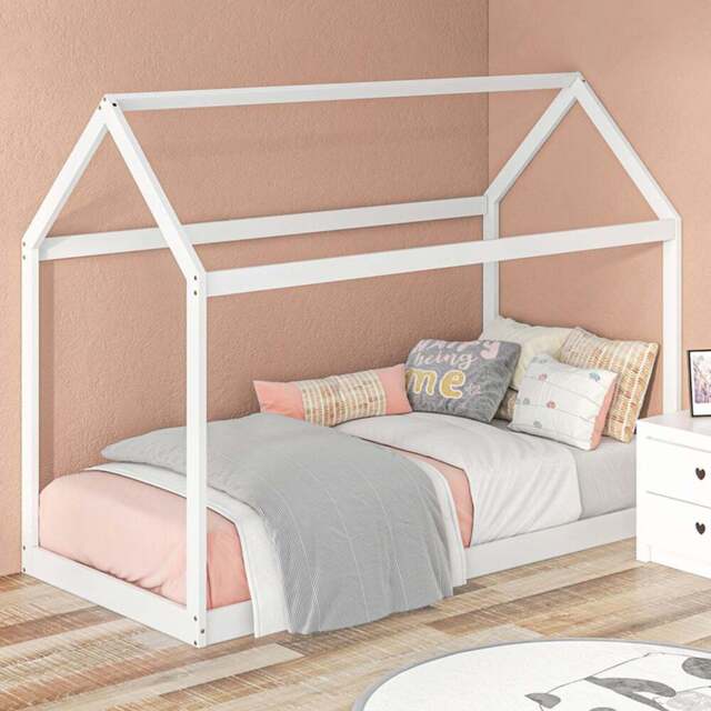 Portland White Tree House Wooden Single Bed - Wilko - image 1