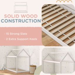 Portland White Tree House Wooden Single Bed - Wilko - thumbnail 7