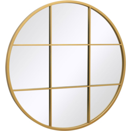 The Circulus Gold Window Wall Mirror 80 x 80cm - MirrorOutlet - Wilko - thumbnail 4