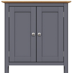 FWStyle Taberno 2 Door Graphite Blue and Oak Compact Sideboard - Size: 67 x 65 x 33cm - Wilko - thumbnail 4