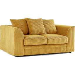 Luxor 5 Seater Mustard Jumbo Cord Scatter Back Sofa Set - Yellow - Wilko - thumbnail 5