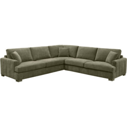 Arden Corner Sofa with Footstool Green - Wilko - thumbnail 4