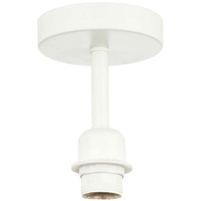 Happy Homewares Traditional Matt White Ceiling Light - Size: 17 x 12 x 12cm - Wilko - image 1