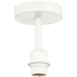 Happy Homewares Traditional Matt White Ceiling Light - Size: 17 x 12 x 12cm - Wilko - thumbnail 1
