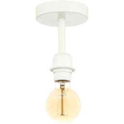 Happy Homewares Traditional Matt White Ceiling Light - Size: 17 x 12 x 12cm - Wilko - thumbnail 4