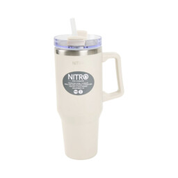 Nitro Neutrals Stainless Steel Vacuum Tumbler - Wilko - thumbnail 4
