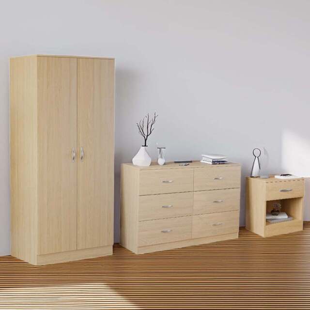 VIDA DESIGNS Riano Pine 3 Piece Bedroom Furniture Set - Wilko - image 1