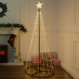 The Christmas Workshop 573 LED Warm White Outdoor Cone Tree 6ft - Wilko - thumbnail 1