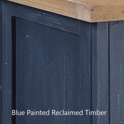 Baumhaus Splash of Blue 2 Door 4 Drawer 2 Shelf Wooden Blue Kitchen Island - Wilko - thumbnail 5