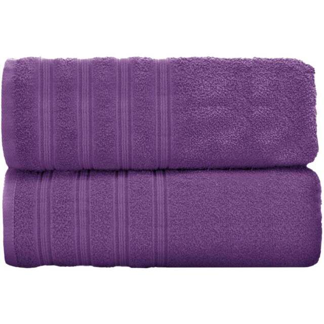Velosso Hampi Cotton Purple Bath Sheet Set of 2 - Wilko - image 1