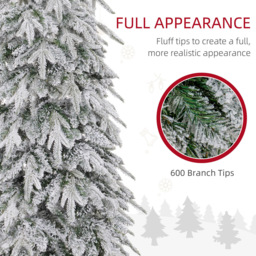Everglow Snow Flocked Pencil Artificial Christmas Tree 6ft - Green - Wilko - thumbnail 6