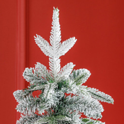 Everglow Snow Flocked Pencil Artificial Christmas Tree 6ft - Green - Wilko - thumbnail 4