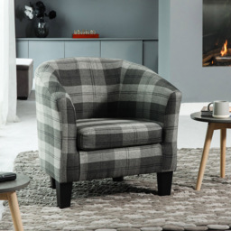 Artemis Home Medford Grey Tub Chair - Size: Single - Wilko - thumbnail 5