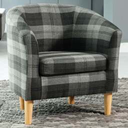 Artemis Home Medford Grey Tub Chair - Size: Single - Wilko - thumbnail 1